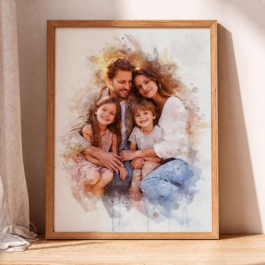 Watercolor Family Portrait