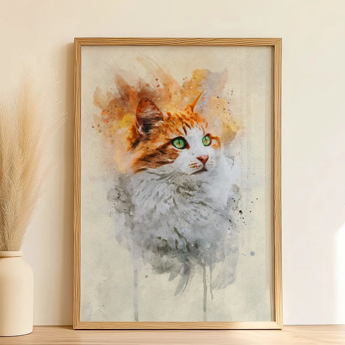 Watercolor Cat Portrait