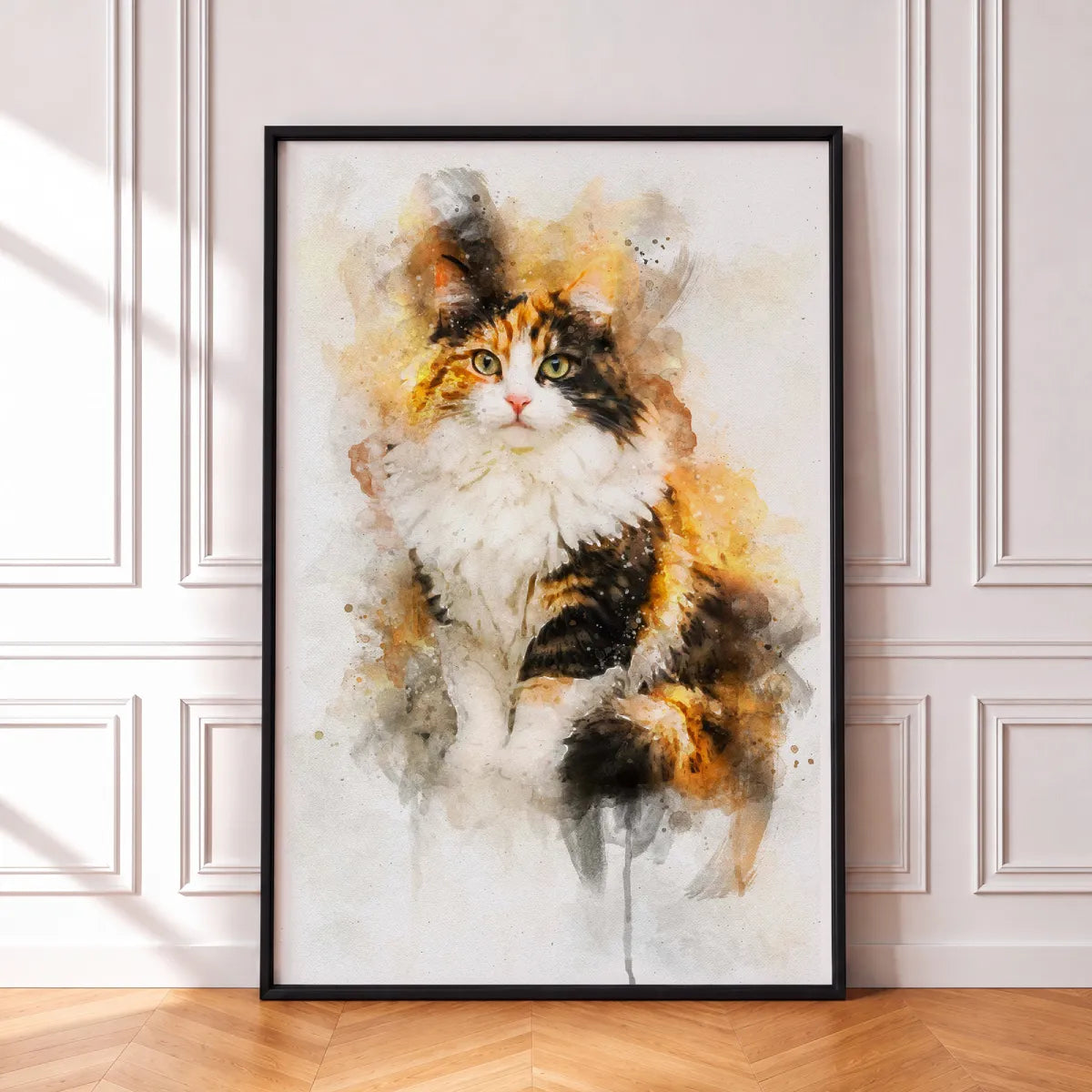 Watercolor Cat Portrait