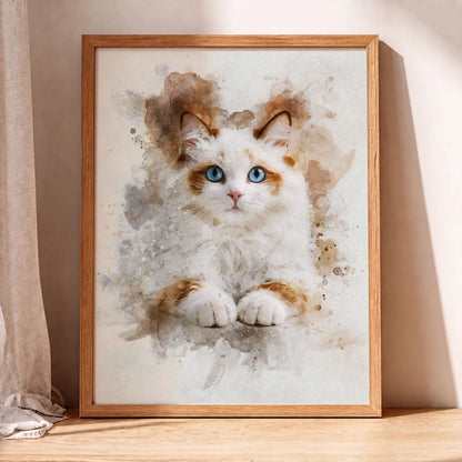 Watercolor Cat Portrait