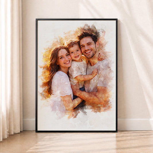 Watercolor Family Portrait
