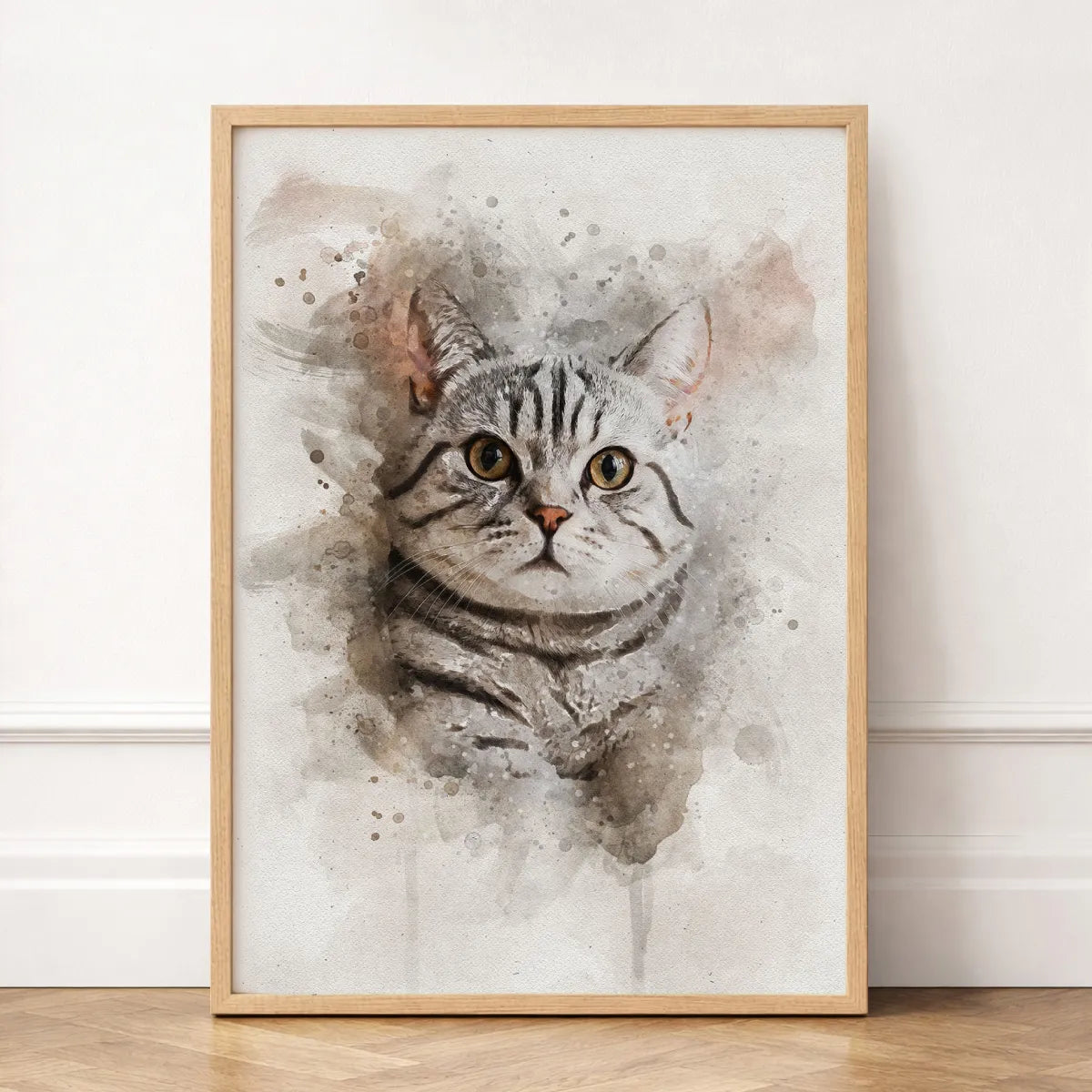 Watercolor Cat Portrait