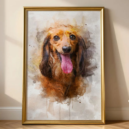 Watercolor Dog Portrait
