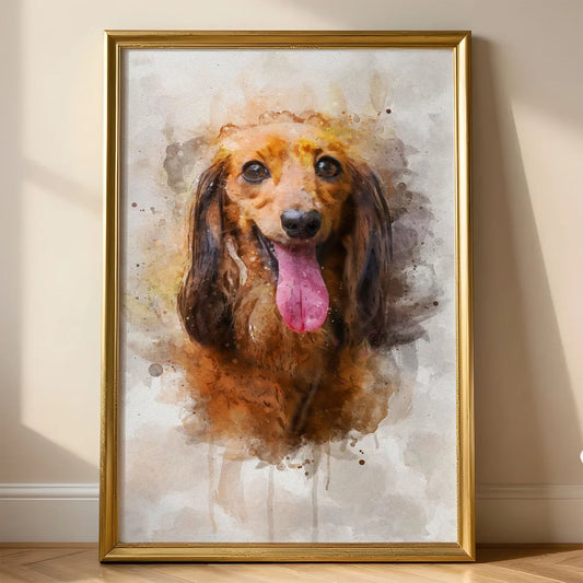 Watercolor Dog Portrait