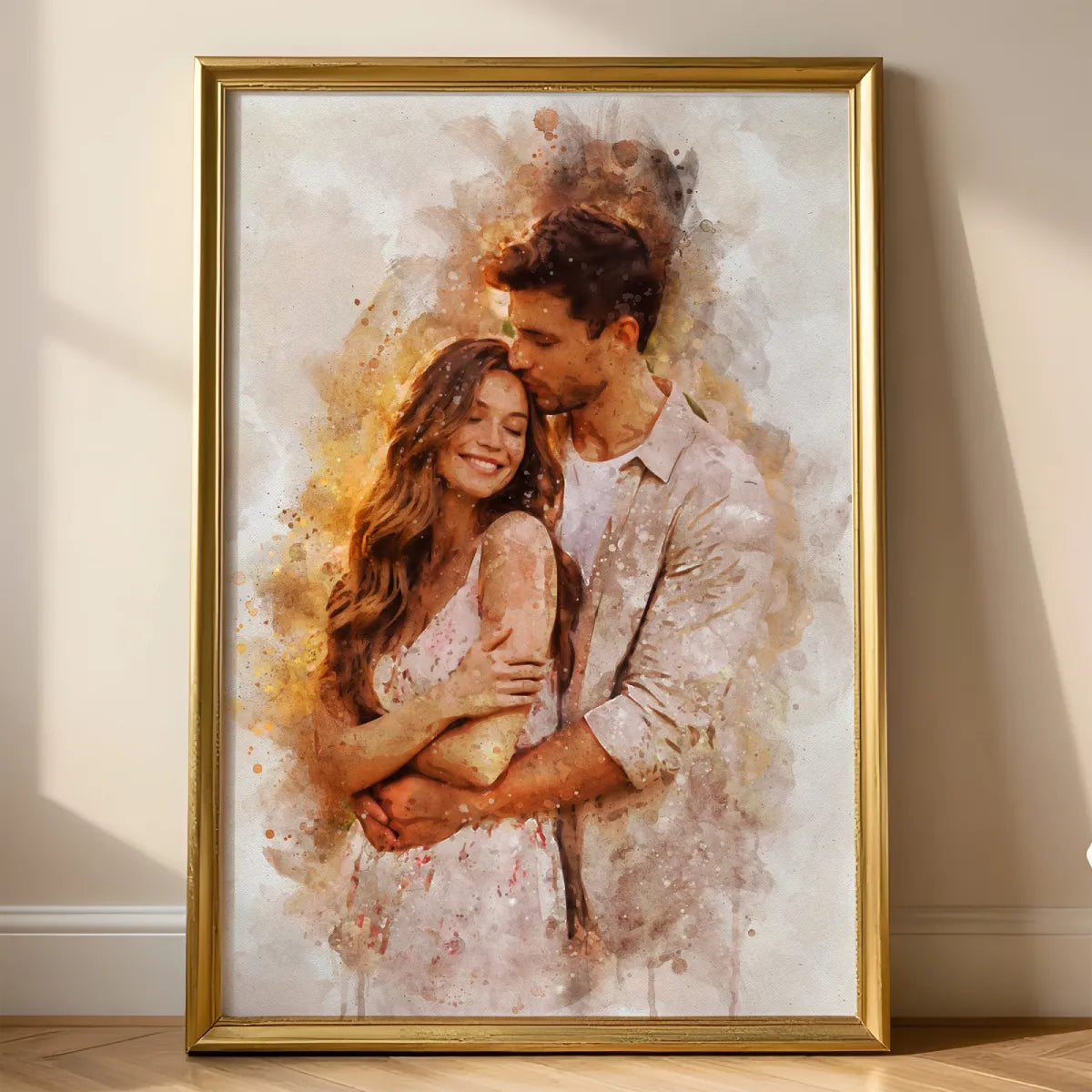 Watercolor Couple Portrait