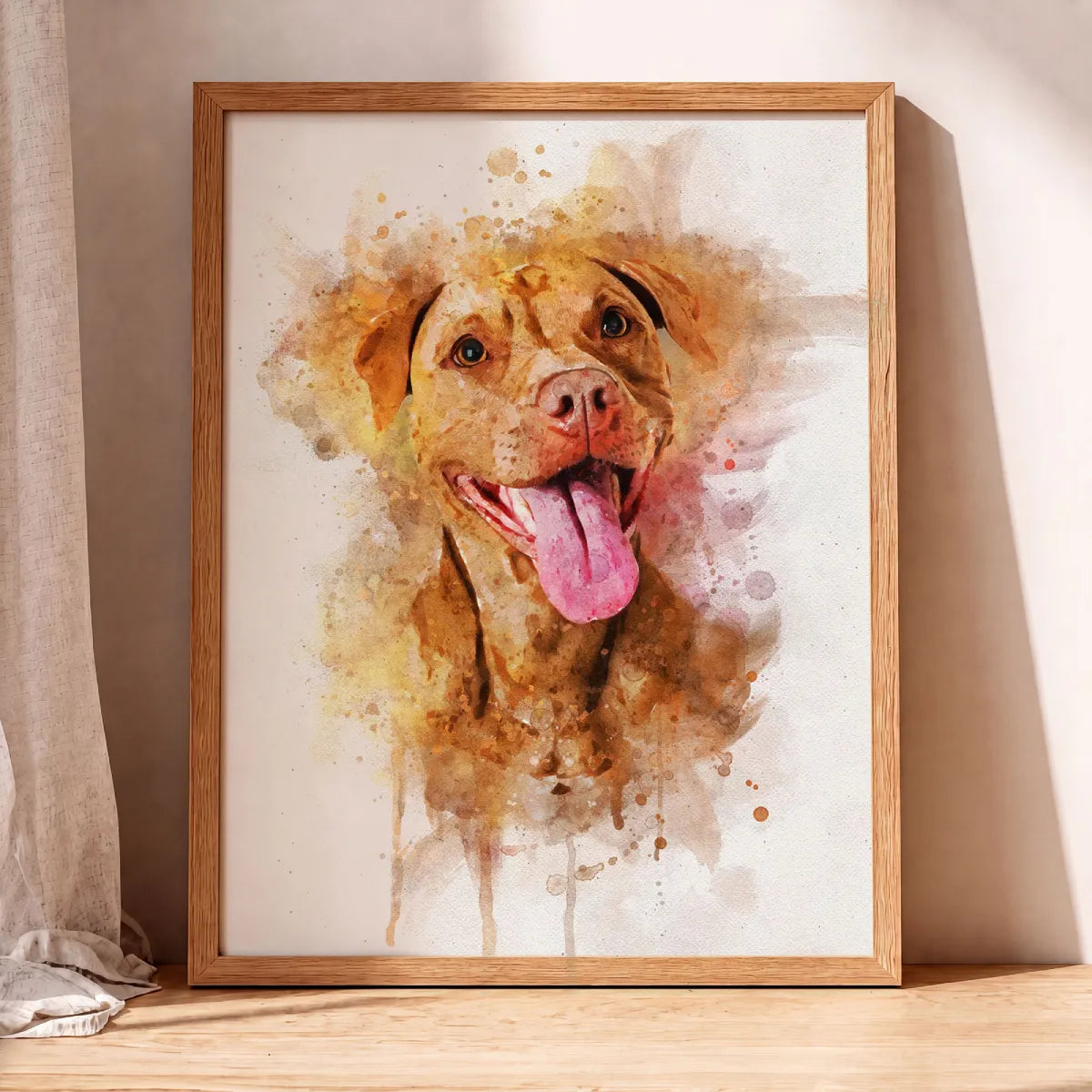 Watercolor Dog Portrait