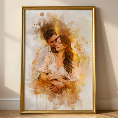 Watercolor Couple Portrait