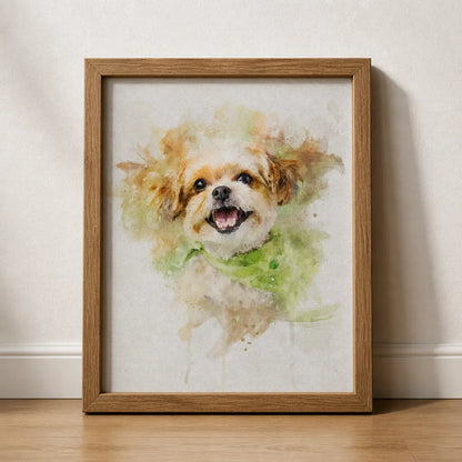 Watercolor Dog Portrait