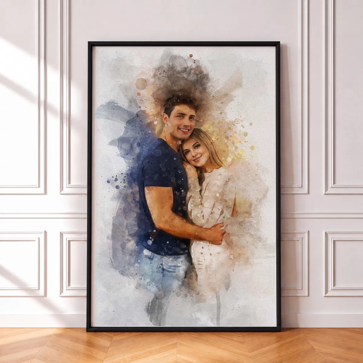 Watercolor Couple Portrait