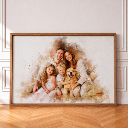 Watercolor Family Portrait