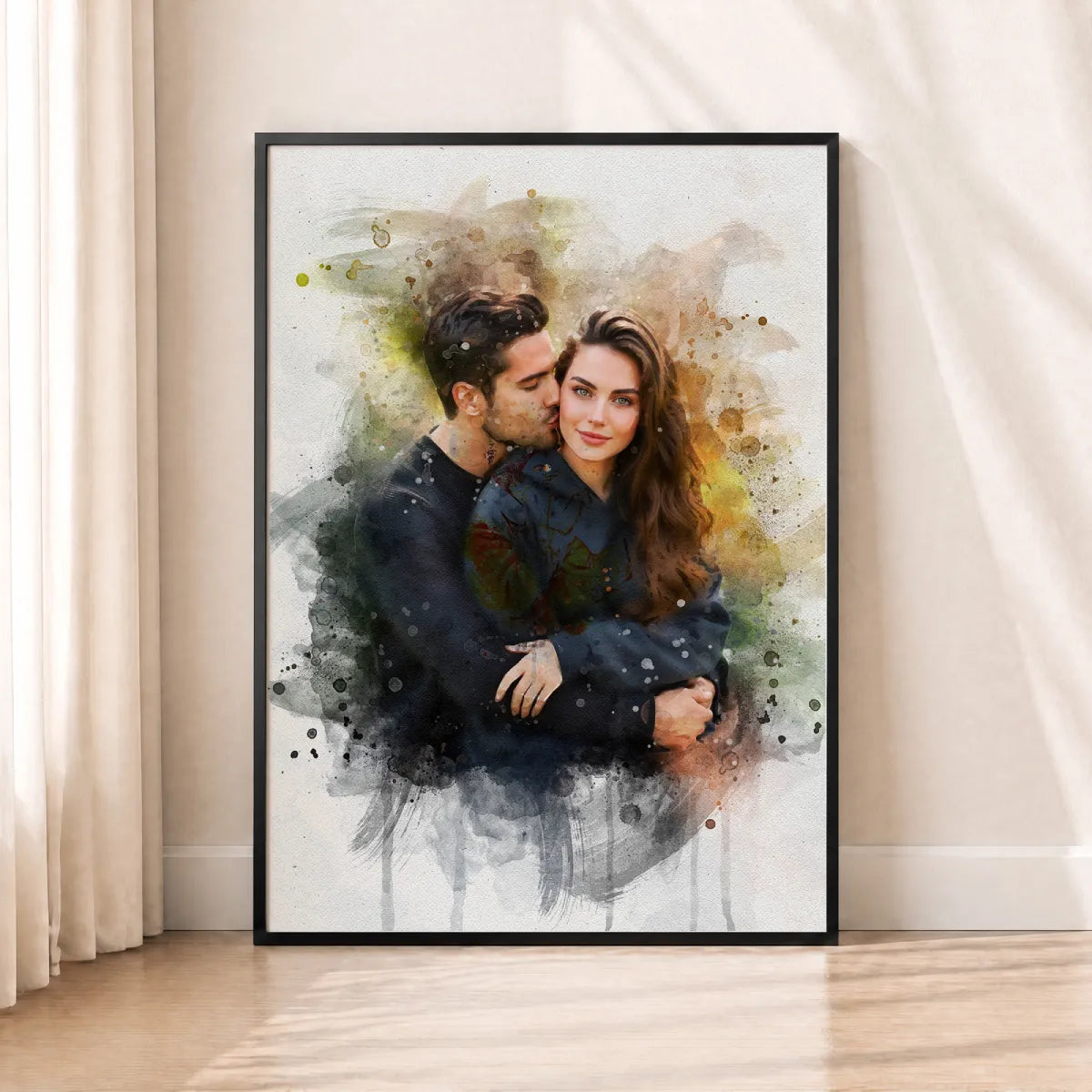 Watercolor Couple Portrait