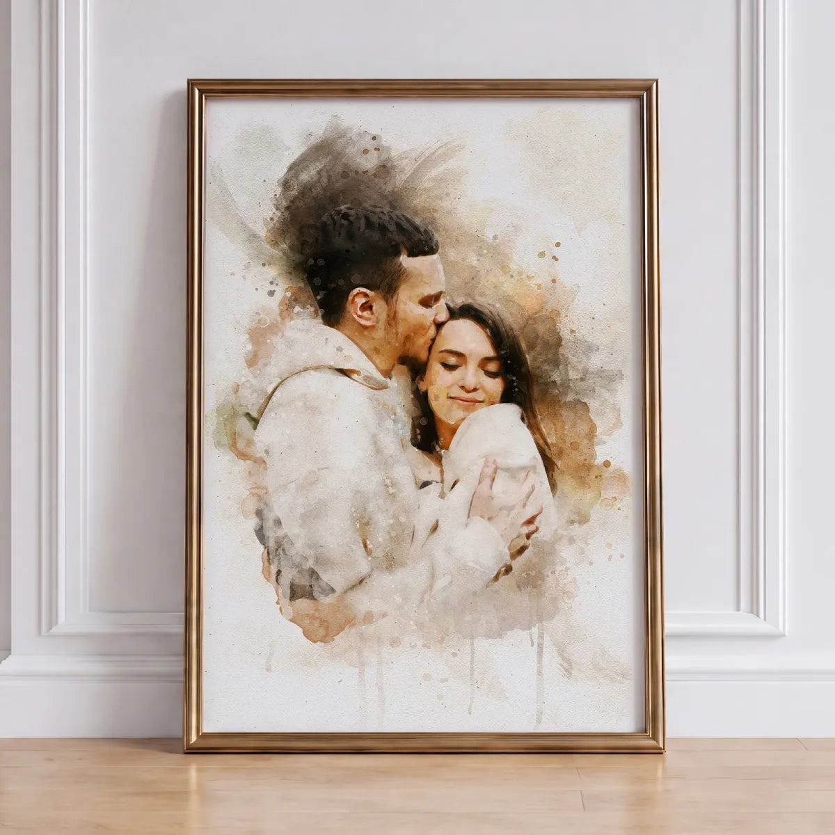 Watercolor Couple Portrait