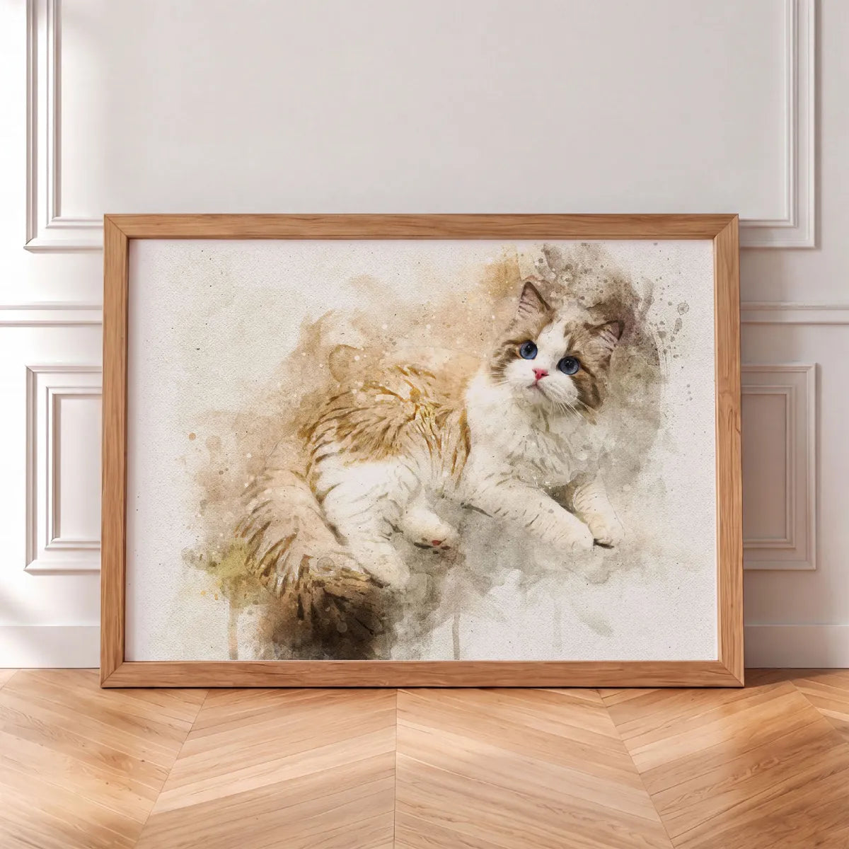 Watercolor Cat Portrait