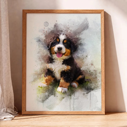 Watercolor Dog Portrait