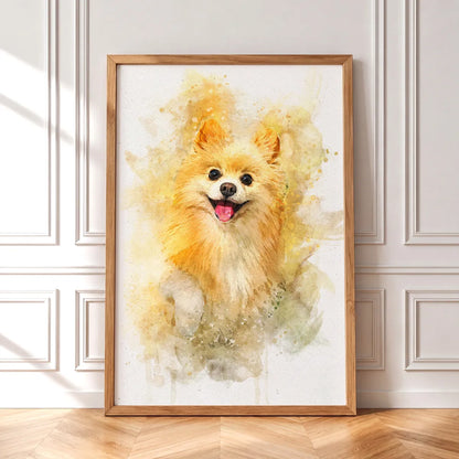 Watercolor Dog Portrait