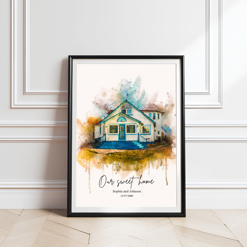 Watercolor House Portrait