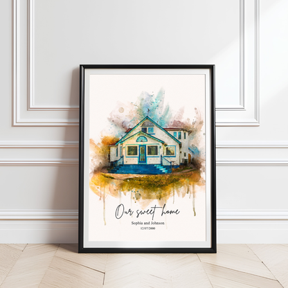 Watercolor House Portrait