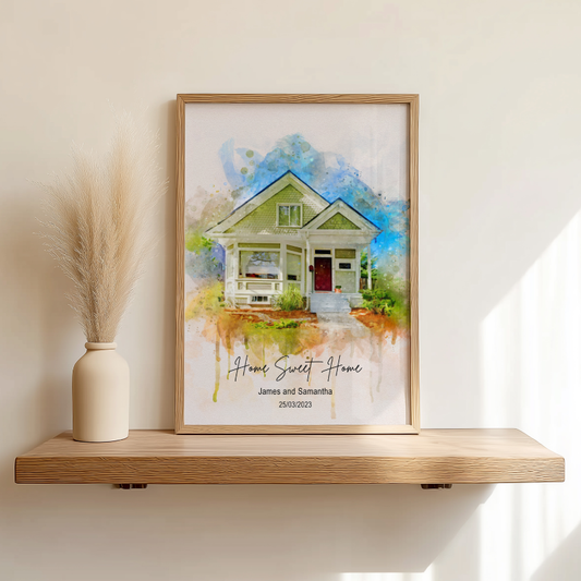 Watercolor House Portrait