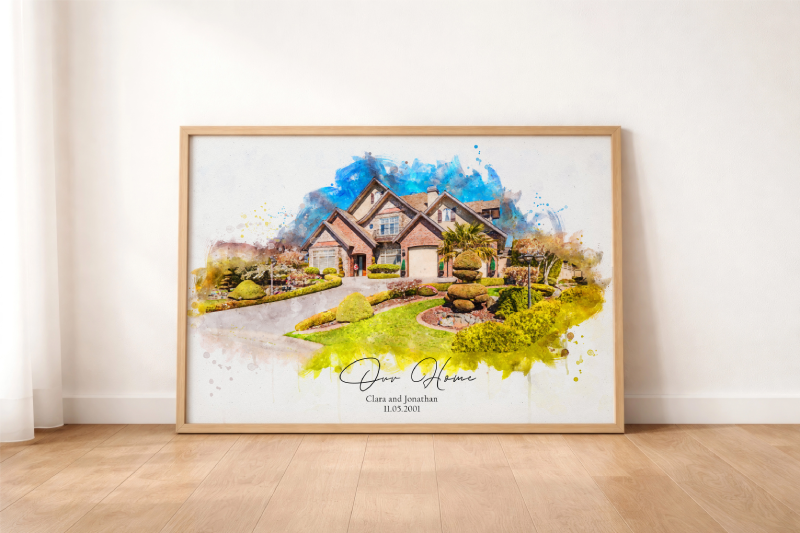 Watercolor House Portrait