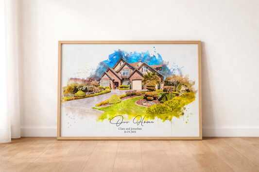 Watercolor House Portrait
