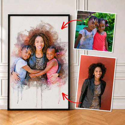 Watercolor Memorial Photo Merge Portrait