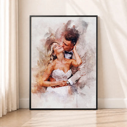 Watercolor Wedding Portrait